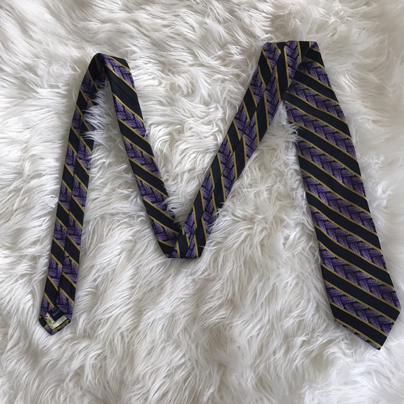 ✅ TED BAKER Purple/Black/Gold Man’s tie - Picture 4 of 4